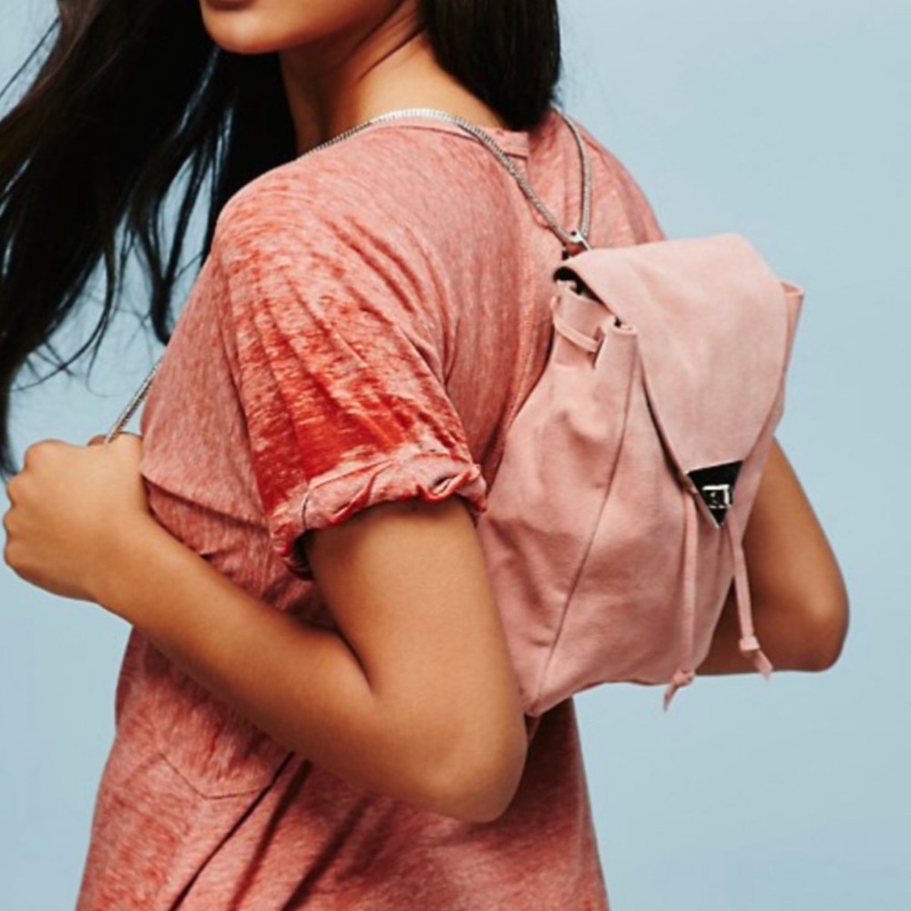 Costella 100% Suede Mini Backpack Pink sold by Free People worn 4 times!